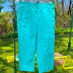 Teal capris pants